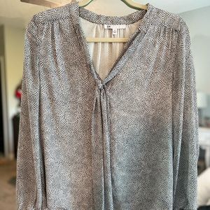 Long Sleeve Polka Dot Blouse